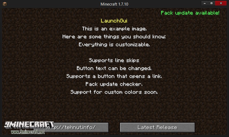 LaunchGUI 1.12.2, 1.11.2 (Create a Customizable Notification GUI on First Launch) 2